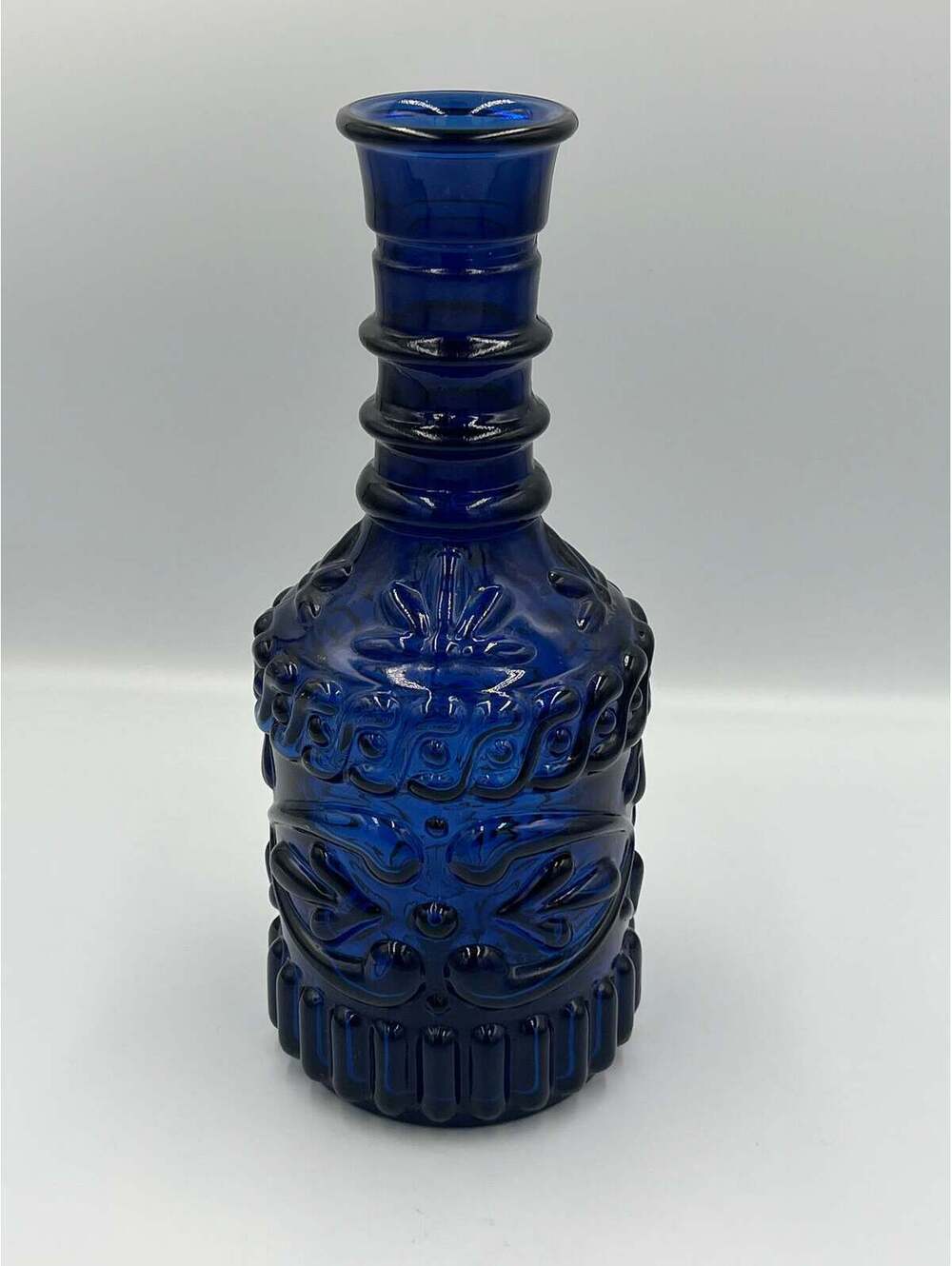 Vintage 1960s Jim Beam Kentucky Derby Cobalt Blue Glass Decanter